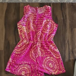 Pink and Orange Romper